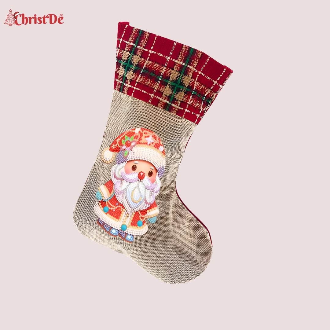 ChristDe - Diamond Santa Claus Stocking