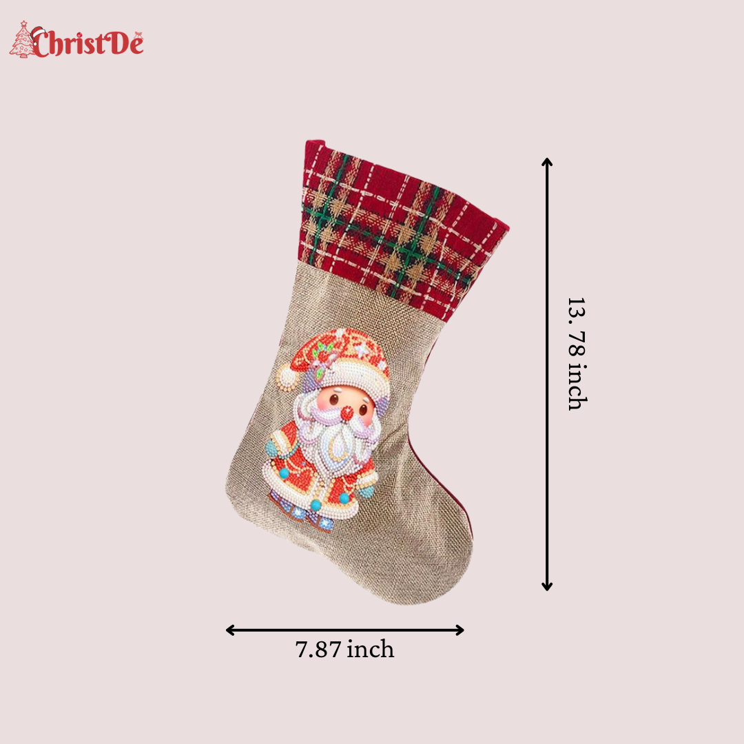 ChristDe - Diamond Santa Claus Stocking