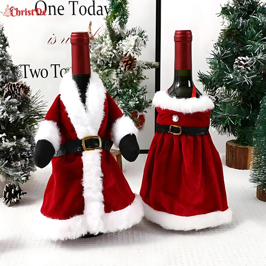 ChristDe - Claus Couture Wine Cover(2pcs Clothes+skirts)