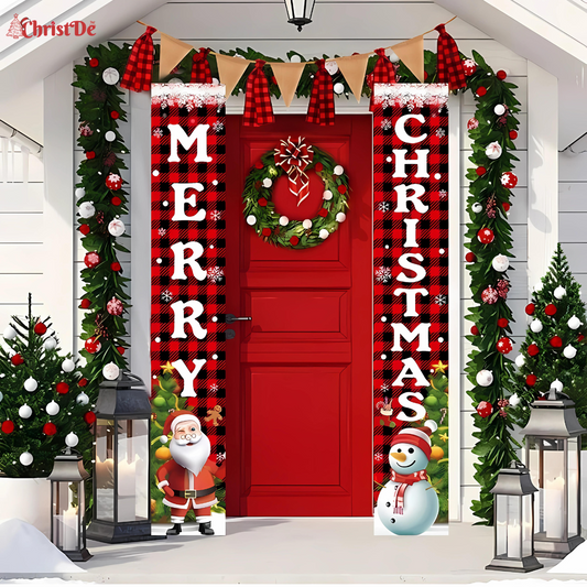 ChristDe - Festive Holiday Porch Sign Set