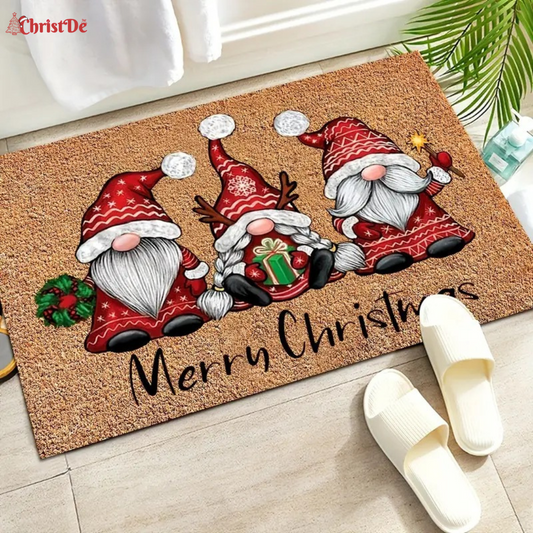 ChristDe - Christmas Gnome Welcome Mat