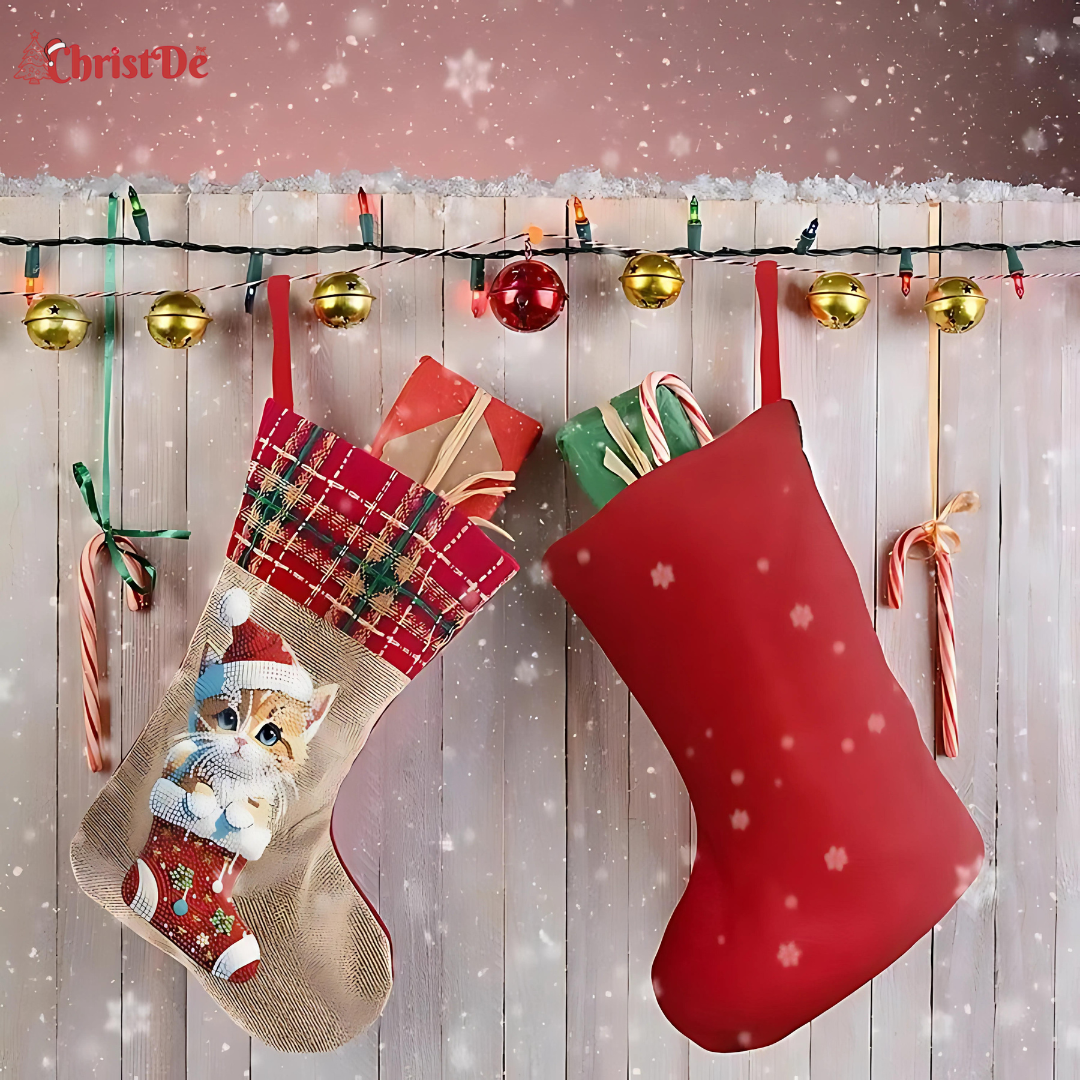 ChristDe - Diamond Santa Claus Stocking