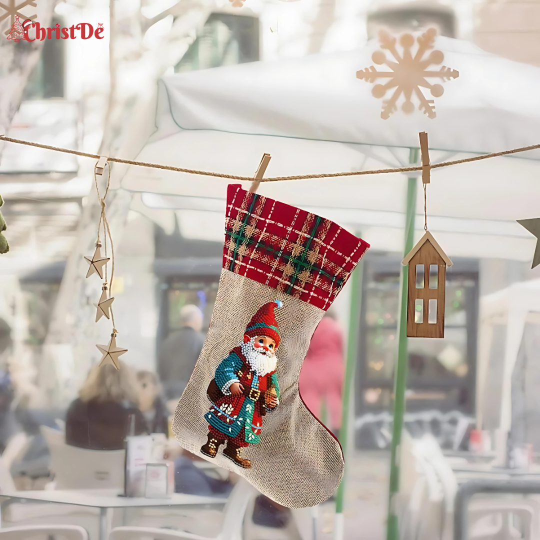 ChristDe - Diamond Santa Claus Stocking