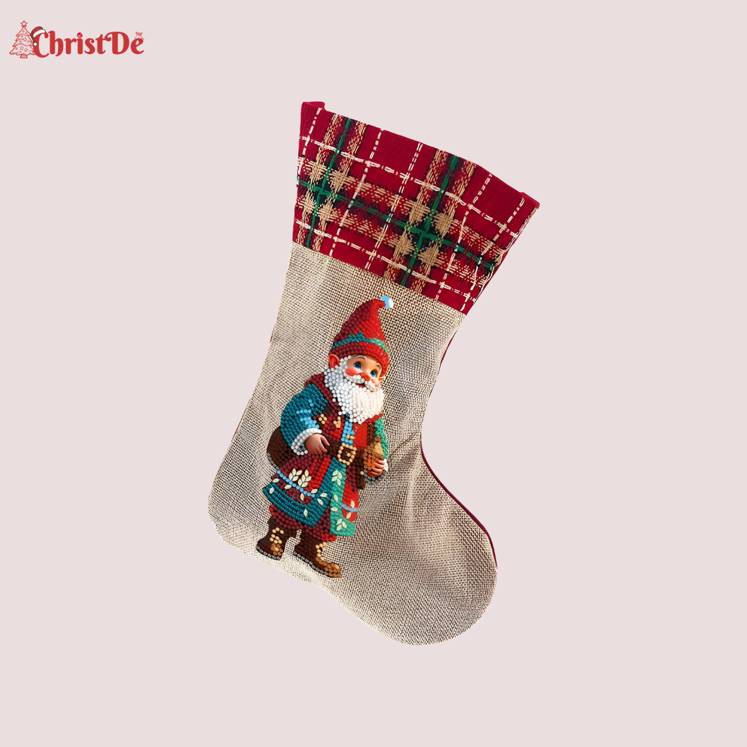 ChristDe - Diamond Santa Claus Stocking